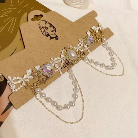 NWOT Lolita Marie Antoinette Choker Collar Necklace AB Crystal - Picture 4 of 4